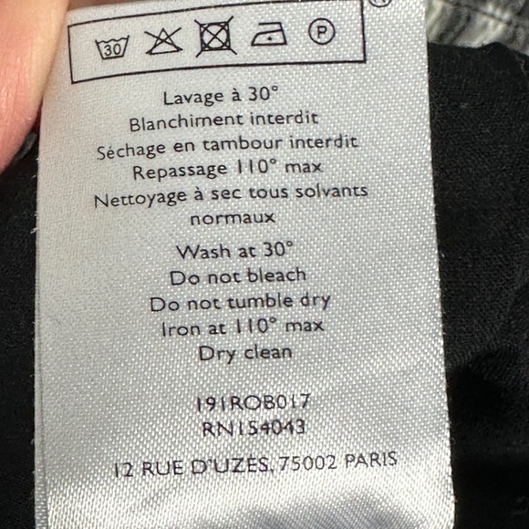 Sezane Sixteen Plaid Gingham Mini Dress Black White Size 36 French US 4‎ Button - Picture 10 of 16